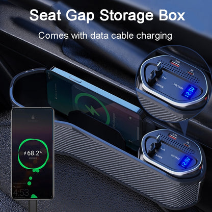 Vehicle Seat Gap Storage Box Organizer Front Seat Console Side Pocket ,Spec: No Wireless Charging Ordinary Wire -  by buy2fix | Online Shopping UK | buy2fix