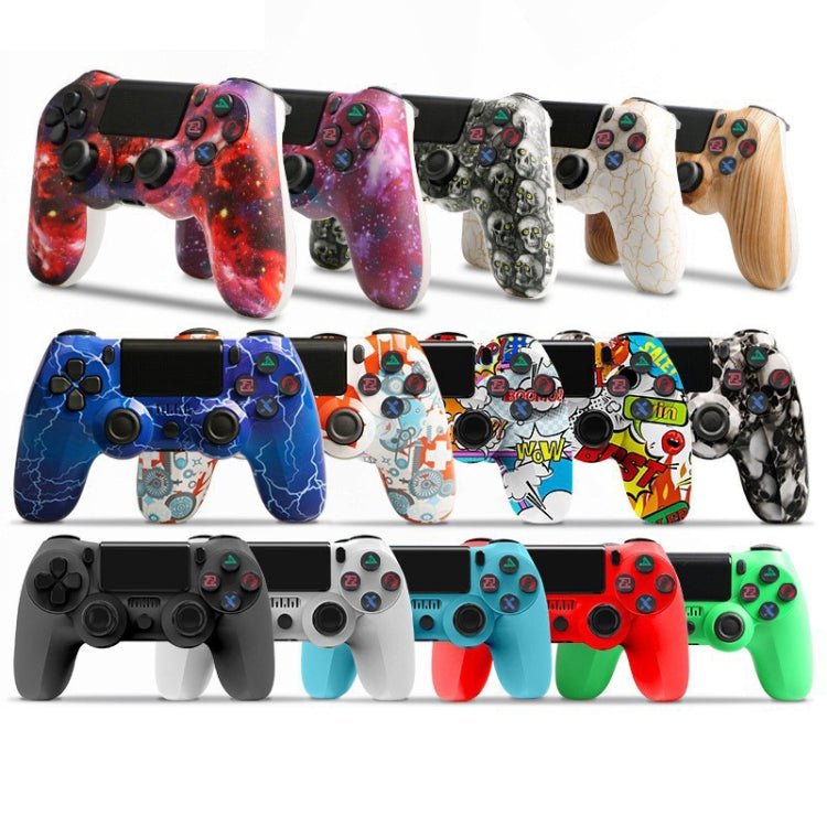 For PS4 Wireless Bluetooth Game Controller With Light Strip Dual Vibration Game Handle(White) - Gamepads by buy2fix | Online Shopping UK | buy2fix