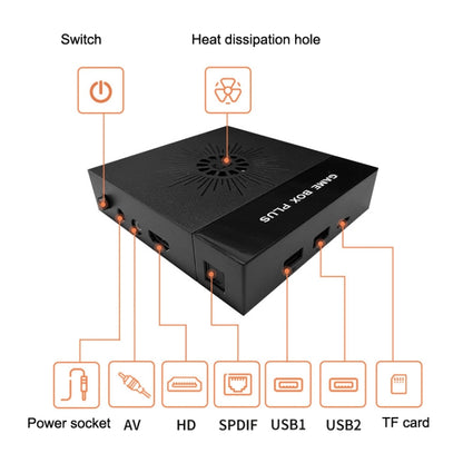 X6S TV Game Console Home 4K HD For PSP / N64 3D Arcade Double Battle 64G Wired Handle - Pocket Console by buy2fix | Online Shopping UK | buy2fix