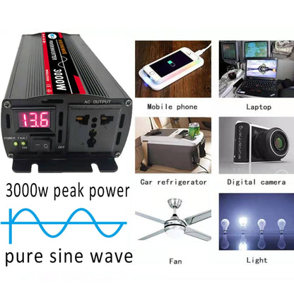 6000W 60V to 220V High Power Car Pure Sine Wave Inverter Power Converter - Pure Sine Wave by buy2fix | Online Shopping UK | buy2fix
