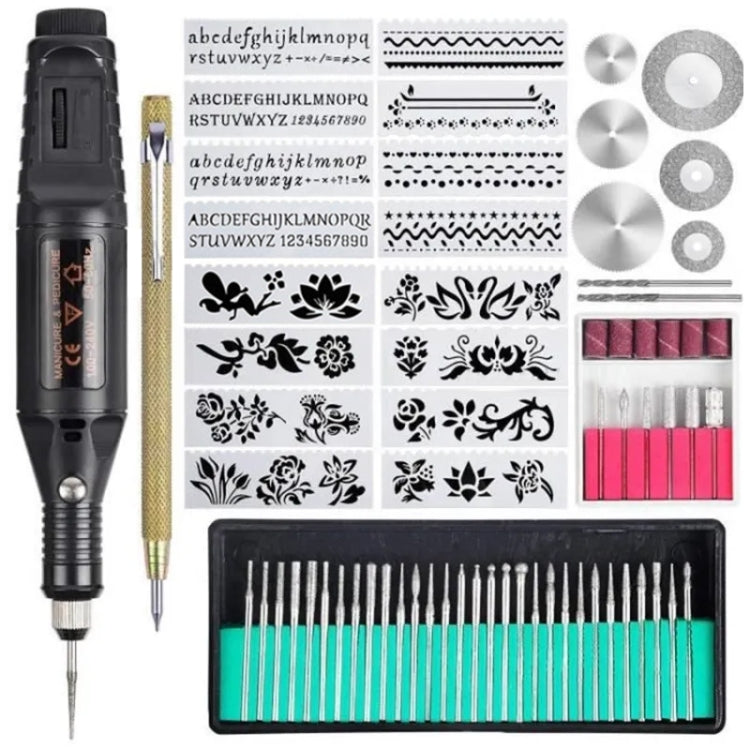 70pcs/set Mini Electric Speed Adjustable Engraving Pen Micro Electric Drill(EU Plug) - Abrasive Tools & Accessories by buy2fix | Online Shopping UK | buy2fix