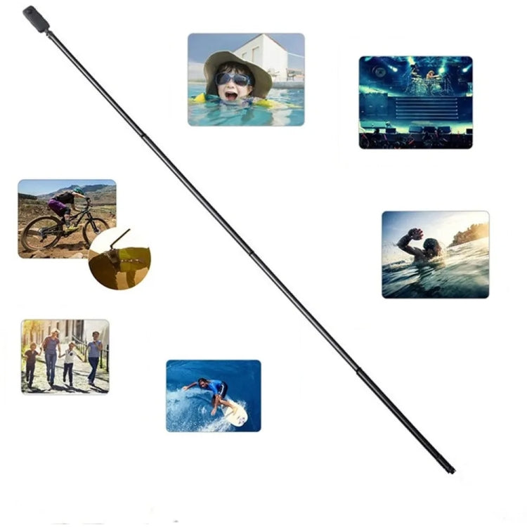 1.5m Carbon Fiber Extended Monopod Invisible Selfie Stick For Insta360  / DJI Action / GoPro / Xiao Yi Sports Camera - Extendable Pole by buy2fix | Online Shopping UK | buy2fix