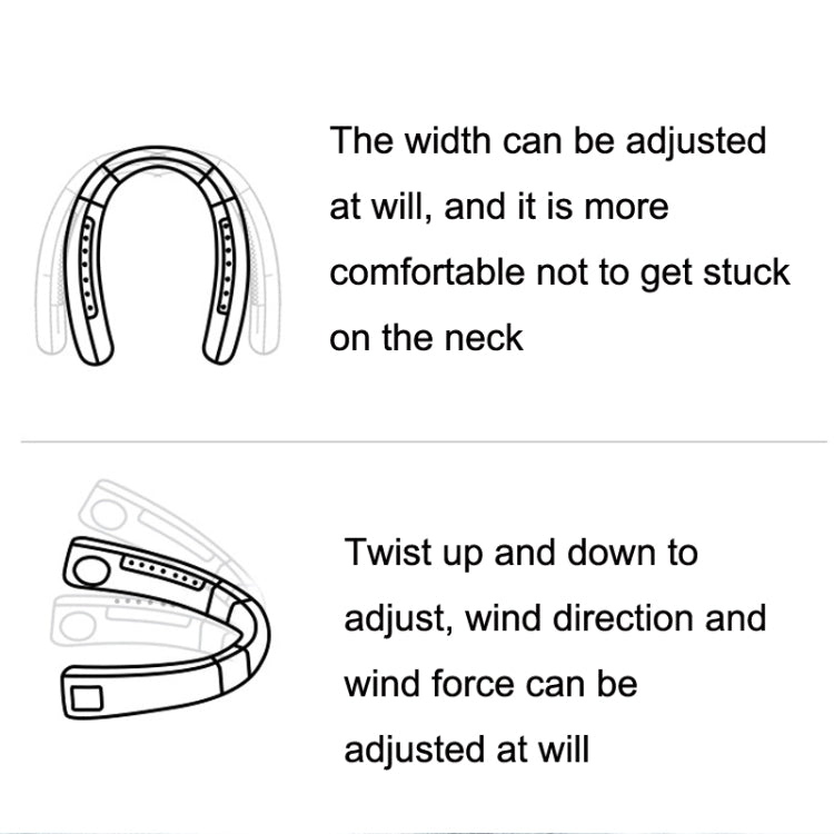 WT-F54 Wind From All Sides Long Battery Life Semiconductor Cooling Hanging Neck Fan(Blue) - Electric Fans by buy2fix | Online Shopping UK | buy2fix