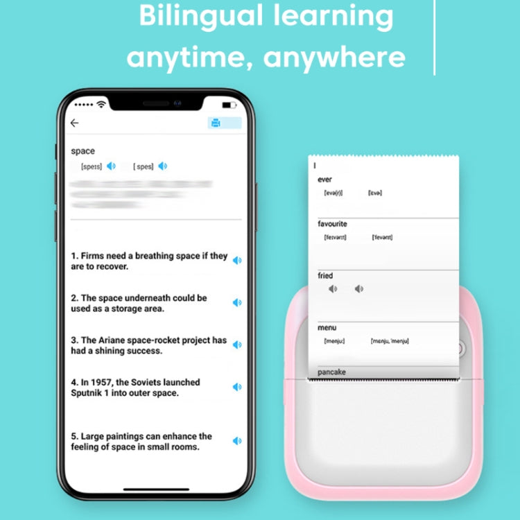 A31 Bluetooth Handheld Portable Self-adhesive Thermal Printer, Color: Pink+5 Rolls Printer Paper - Printer by buy2fix | Online Shopping UK | buy2fix
