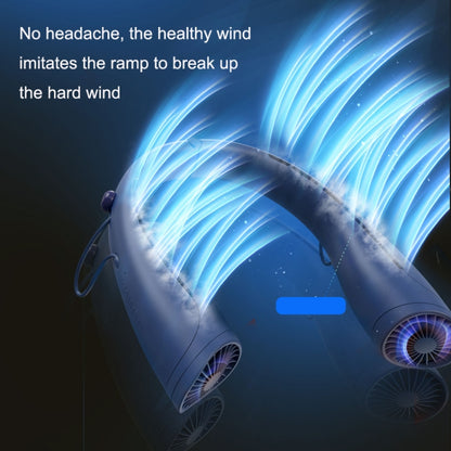 U-23 Ultra-Long Battery Life Outdoor Mute USB Bluetooth Hanging Neck Fan(White) - Electric Fans by buy2fix | Online Shopping UK | buy2fix