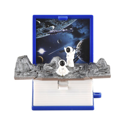 Stereo Folding Book Keychain Kids Educational Toys(Space Astronaut Blue) - Key Rings by buy2fix | Online Shopping UK | buy2fix