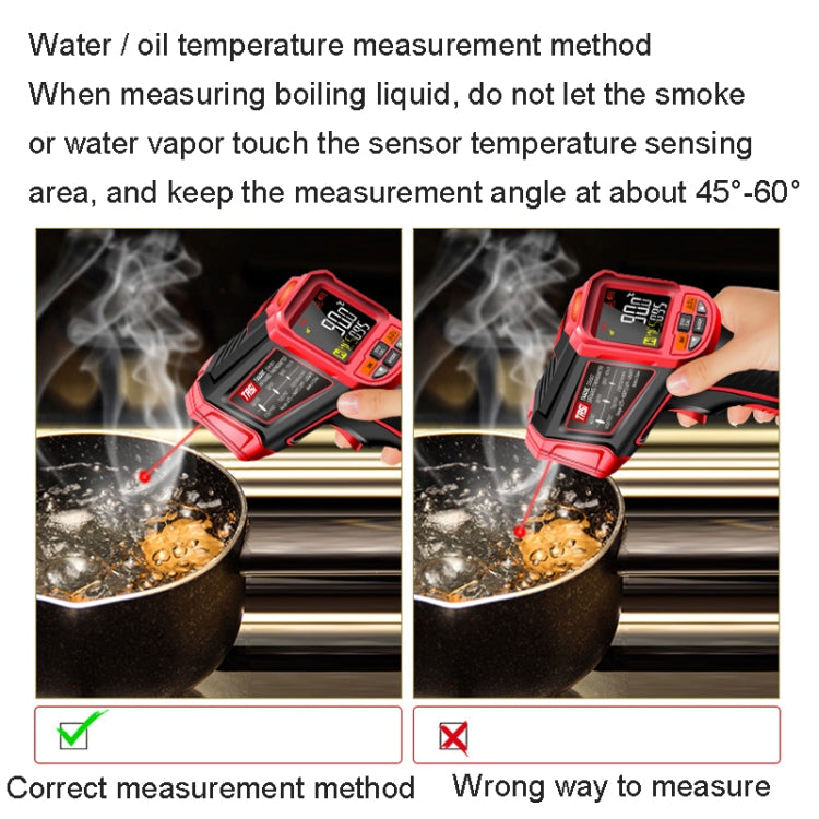 TASI TA603C -32-1680 degrees Celsius Color Screen Infrared Thermometer Industrial Electronic Thermometer - Thermostat & Thermometer by TASI | Online Shopping UK | buy2fix