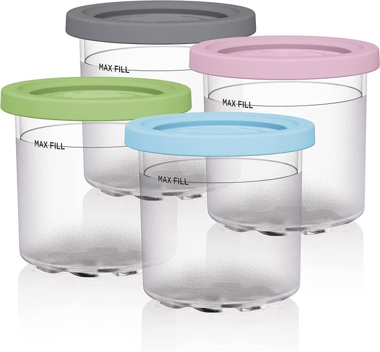 For Ninja NC299AMZ NC300 Ice Cream Storage Containers with Lids, Speci: 4 Cups - Kitchen Machine Accessories by buy2fix | Online Shopping UK | buy2fix