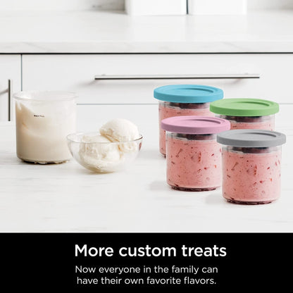 For Ninja NC299AMZ NC300 Ice Cream Storage Containers with Lids, Speci: 4 Cups - Kitchen Machine Accessories by buy2fix | Online Shopping UK | buy2fix