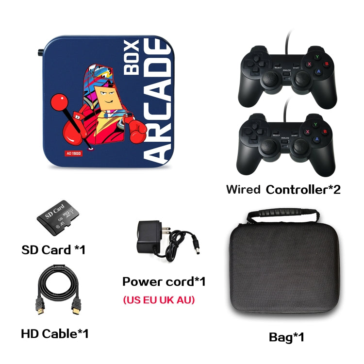 Arcade Box 128G Wired Video Game Machine Box 4K HD Display For PS1/PSP/N64/DC, US Plug - Pocket Console by buy2fix | Online Shopping UK | buy2fix