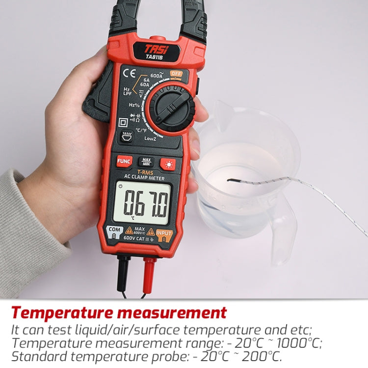 TASI TA811C Clamp Meter High Accuracy AC DC Voltage Ammeter - Digital Multimeter by TASI | Online Shopping UK | buy2fix