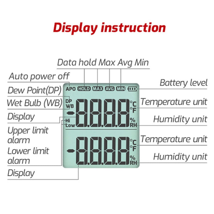 TASI TA621A Digital Dew Point Thermometer Ambient Temperature Humidity Gauge - Thermostat & Thermometer by TASI | Online Shopping UK | buy2fix