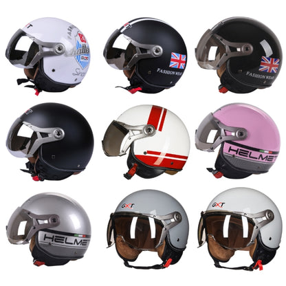 GXT Electric Vehicle Half Cover Helmet Four Seasons Retro Helmet, Size: XL(Cement Gray) - Helmets by GXT | Online Shopping UK | buy2fix
