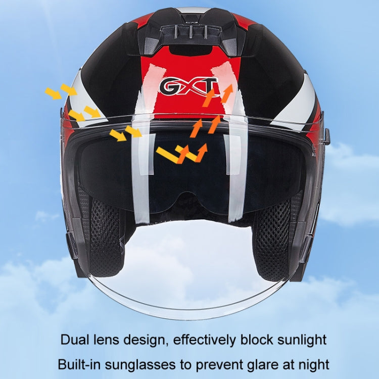 GXT Electric Vehicle Four Seasons Sun Protection & Windshield Double Lens Helmet, Size: M(Matt Black) - Helmets by GXT | Online Shopping UK | buy2fix