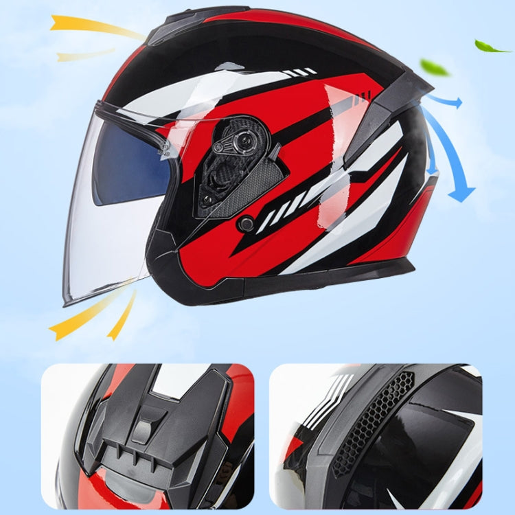GXT Electric Vehicle Four Seasons Sun Protection & Windshield Double Lens Helmet, Size: XL(Bright White) - Helmets by GXT | Online Shopping UK | buy2fix
