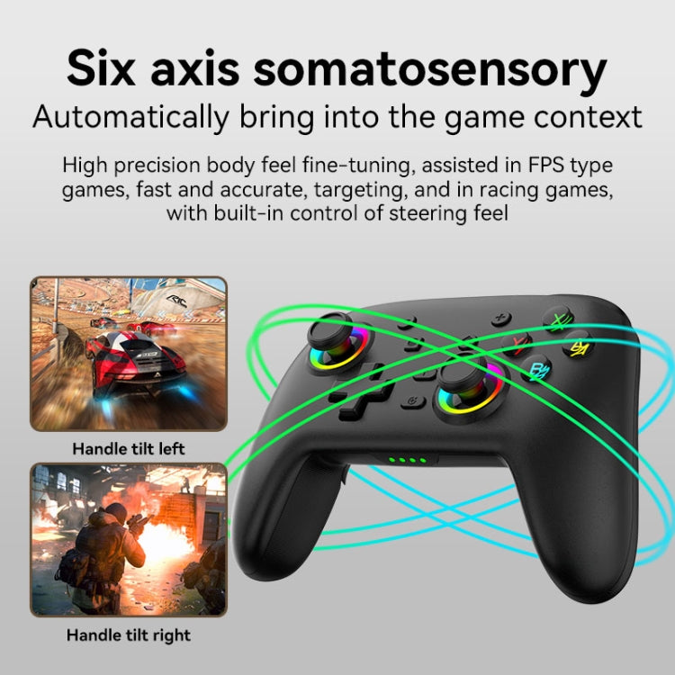 Wireless Bluetooth Somatosensory Vibration Gamepad for Nintendo Switch/Switch PRO, Color: White - Gamepads by buy2fix | Online Shopping UK | buy2fix