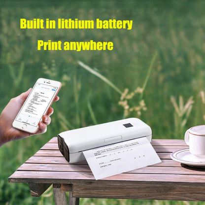 A4 Inkless Printer Home Mini Mobile Phone Bluetooth Job Thermal Printer With 50pcs Paper - Printer by buy2fix | Online Shopping UK | buy2fix