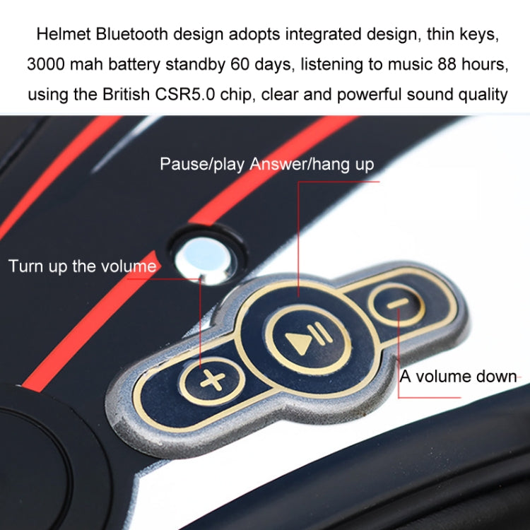 KUQIBAO Motorcycle Smart Bluetooth Sun Protection Double Lens Safety Helmet, Size: XXL(Bright Black Phantom Fiber+Black Tail) - Helmets by KUQIBAO | Online Shopping UK | buy2fix