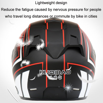 KUQIBAO Motorcycle Smart Bluetooth Sun Protection Double Lens Safety Helmet, Size: L(Bright Black+Gray Tail) - Helmets by KUQIBAO | Online Shopping UK | buy2fix