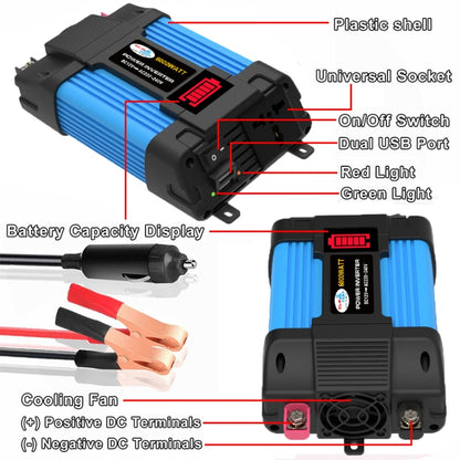 12V-110V 500W SOLIKE TECH Vehicle Inverter Sine Wave Convertor Auto Inverter - Pure Sine Wave by SOLIKE TECH | Online Shopping UK | buy2fix