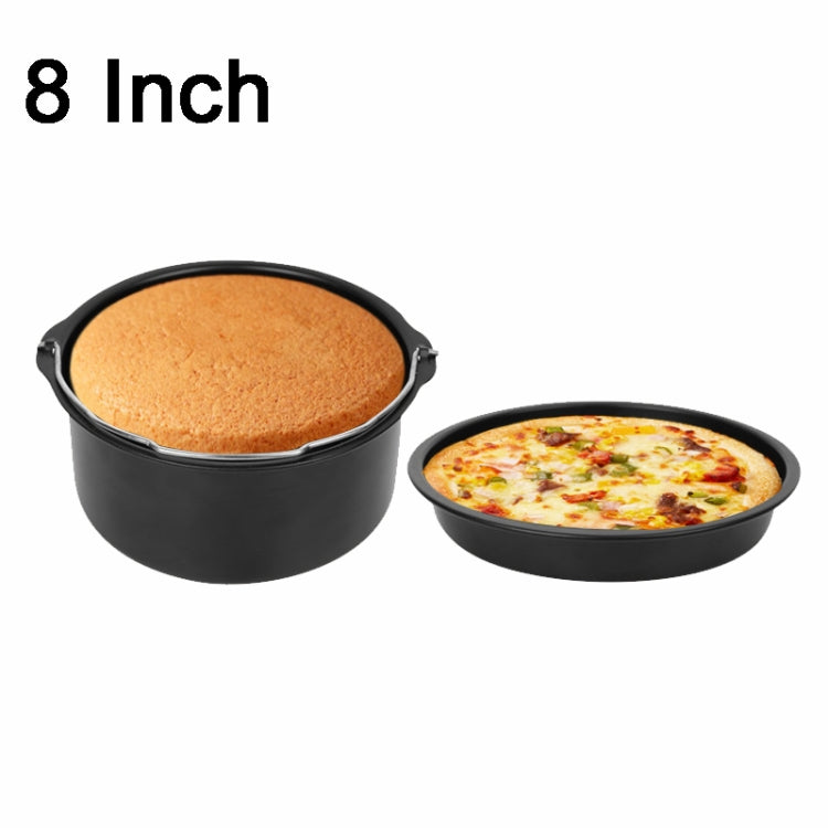 8 -inch  Cake Basket with Handle + Pizza Tray Air Fryer Accessory Set Bakeware - Kitchen Machine Accessories by buy2fix | Online Shopping UK | buy2fix