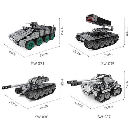 797pcs Stainless Steel Armored Vehicle 3D Metal Model Precision Mechanical Assembly Tank Assembly High Difficulty Toys - Model Toys by buy2fix | Online Shopping UK | buy2fix