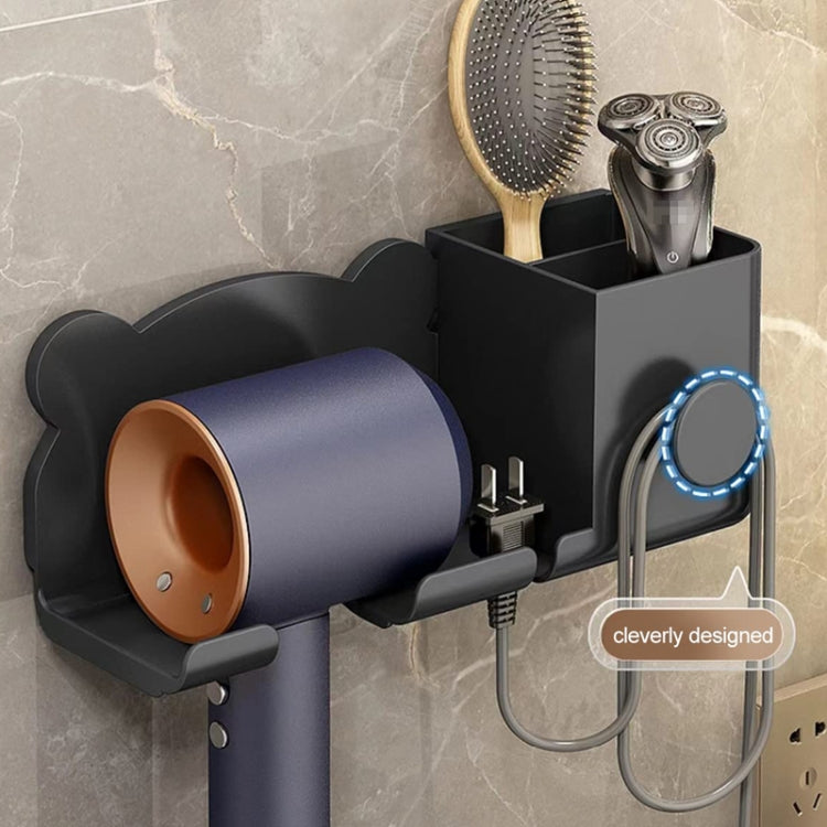 For Dyson Hair Dryer Wall-Mounted Holder Bathroom Shelf Storage Rack, Style: Upgrade Black - Hair Dryers & Accessories by buy2fix | Online Shopping UK | buy2fix