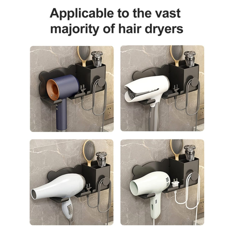 For Dyson Hair Dryer Wall-Mounted Holder Bathroom Shelf Storage Rack, Style: Upgrade Gray - Hair Dryers & Accessories by buy2fix | Online Shopping UK | buy2fix