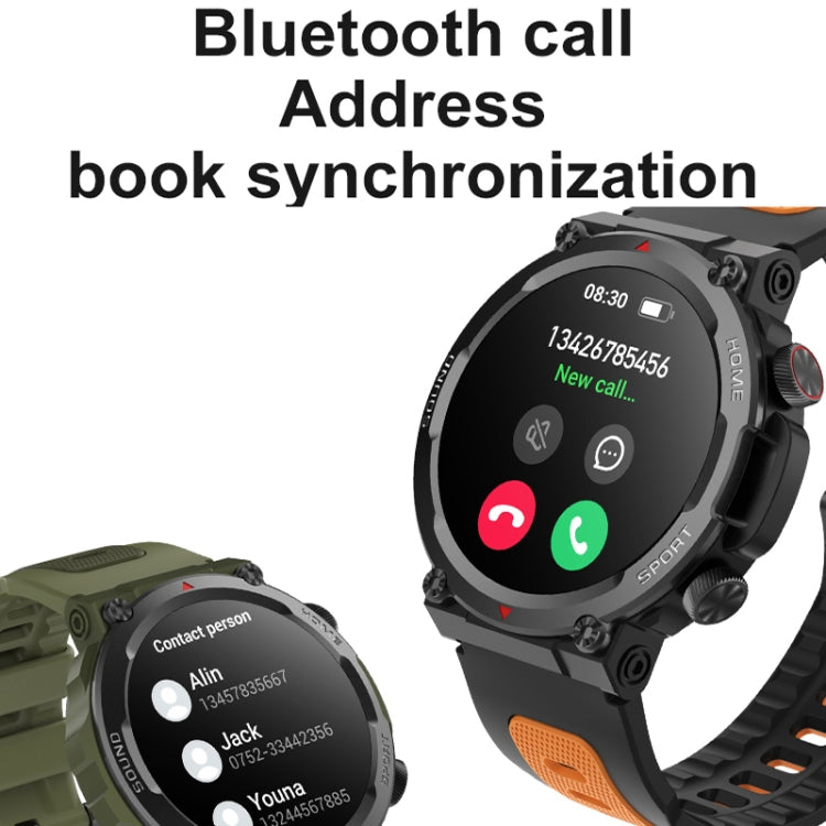 S56T Heart Rate/Blood Oxygen/Sleep Monitoring Bluetooth Call Outdoor Waterproof Smart Watch(Black) - Smart Watches by buy2fix | Online Shopping UK | buy2fix