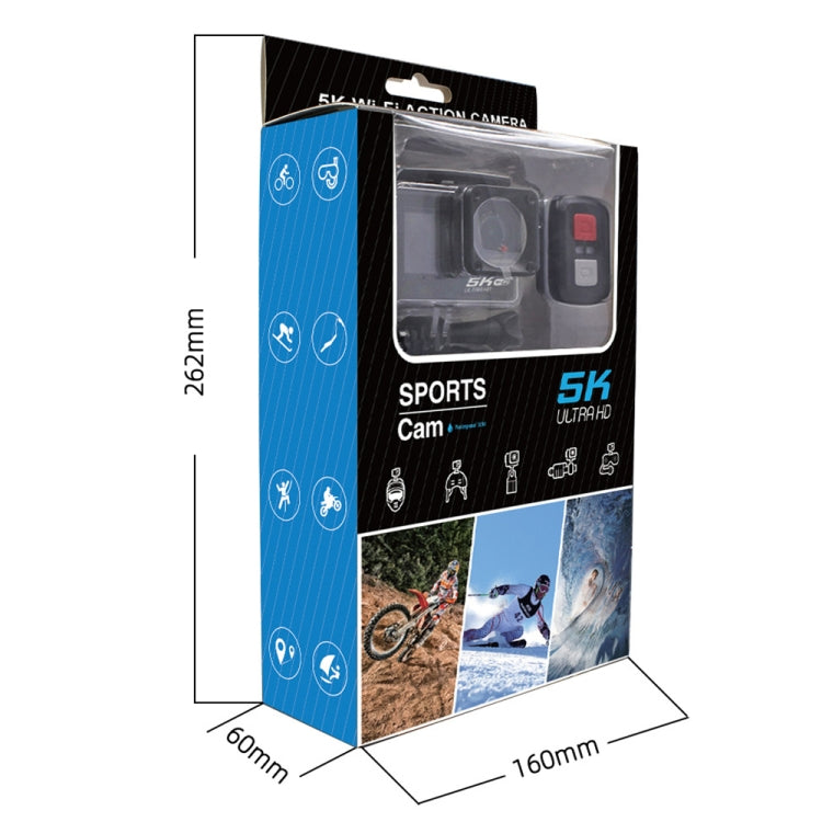 5K/30FPS WIFI HD Anti-Shake Remote Touch Dual-Screen IP68 Waterproof Sports Camera, Style: Camera+128G Card - Other Camera by buy2fix | Online Shopping UK | buy2fix