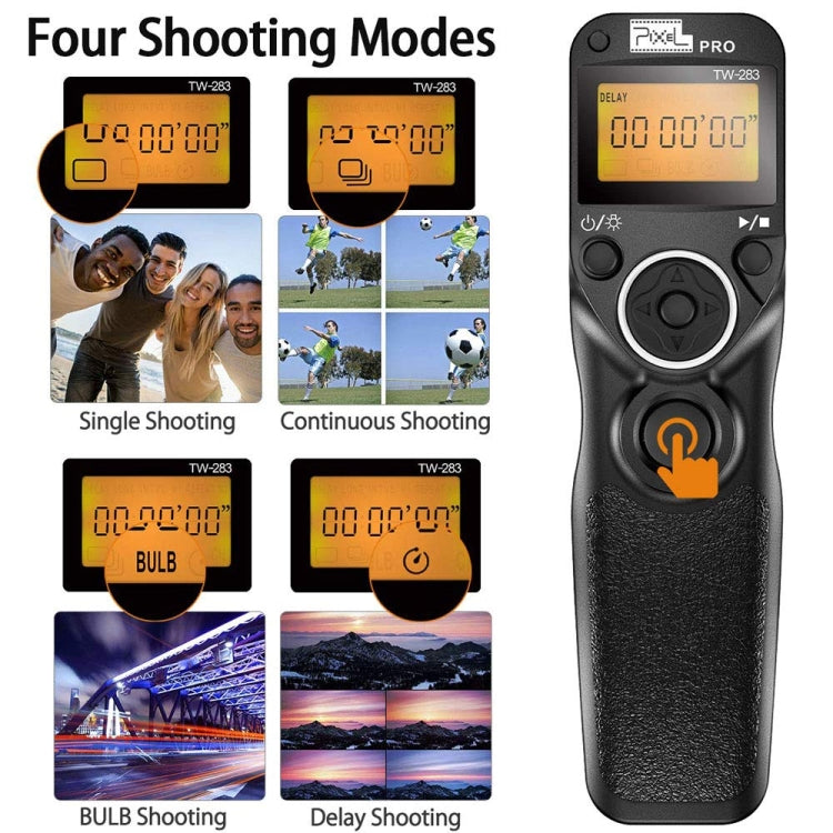 For Sony S2 Pixel TW283 Shutter Wireless Delay Remote Control SLR Shutter Flasher - Wireless Remote Control by Pixel | Online Shopping UK | buy2fix