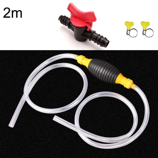 2m With Switch Car Motorcycle Oil Barrel Manual Oil Pump Self-Priming Large Flow Oil Suction - oil tank tubes & oil pumps by buy2fix | Online Shopping UK | buy2fix