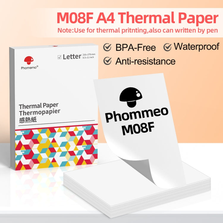 For Phomemo M08F 200sheets Thermal Printing Paper Compatible for MR.IN Brother Pocket Jet / MT800, Style: Letter - Printer Accessories by Phomemo | Online Shopping UK | buy2fix