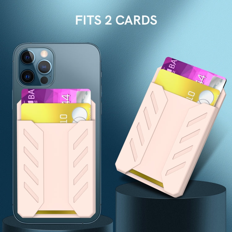 AhaStyle PT133-A-S Mobile Phone Adhesive Silicone Card Case(Pink) - Card & Passport Bags by AhaStyle | Online Shopping UK | buy2fix