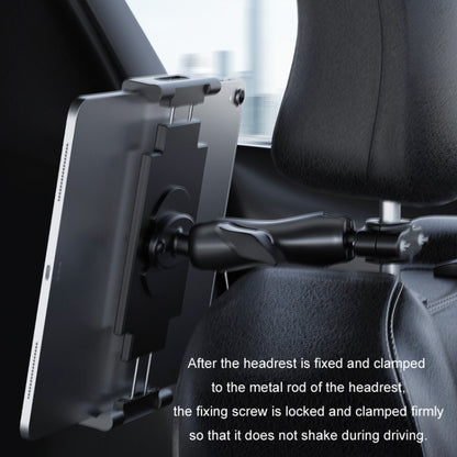 Car Rear Seat Folding Stretchable Headrest Tablet Bracket, Color: Metal Clamp Arm - Car Holders by buy2fix | Online Shopping UK | buy2fix