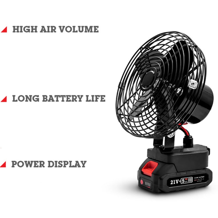 HILDA Portable Powerful Fan Outdoor Hair Dryer, With EU Plug Adaptor, Style: 6 inch With 2 Battery (3000mAh) - Electric Fans by HILDA | Online Shopping UK | buy2fix