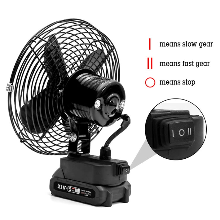 HILDA Portable Powerful Fan Outdoor Hair Dryer, With EU Plug Adaptor, Style: 6 inch With 2 Battery (3000mAh) - Electric Fans by HILDA | Online Shopping UK | buy2fix