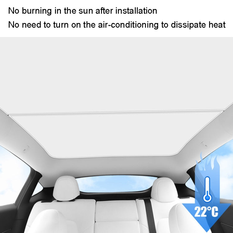 5pcs /Set For Tesla Model Y Ice Crystal Sunshade Car Roof Front And Rear Sunroof Shade(Beige) - Window Foils & Solar Protection by buy2fix | Online Shopping UK | buy2fix