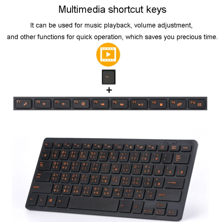 Cangjie Code Keyboard Traditional Chinese Annotated Wireless Keyboard 2.4G Wireless Connection Keyboard(Black) - Wireless Keyboard by buy2fix | Online Shopping UK | buy2fix