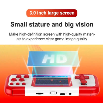 A12 3.0-inch HD Colorful Screen Retro Handheld Game Console with 666 Built-in Games, Model: Single Black Blue - Pocket Console by buy2fix | Online Shopping UK | buy2fix