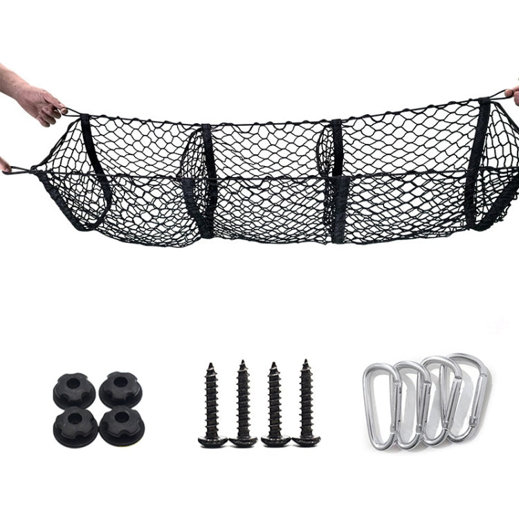 Pickup Truck Three-dimensional Net Bag Off-road Vehicle Trunk Luggage Net Bag, Size: 110x30cm(Three Pocket) - Stowing Tidying by buy2fix | Online Shopping UK | buy2fix