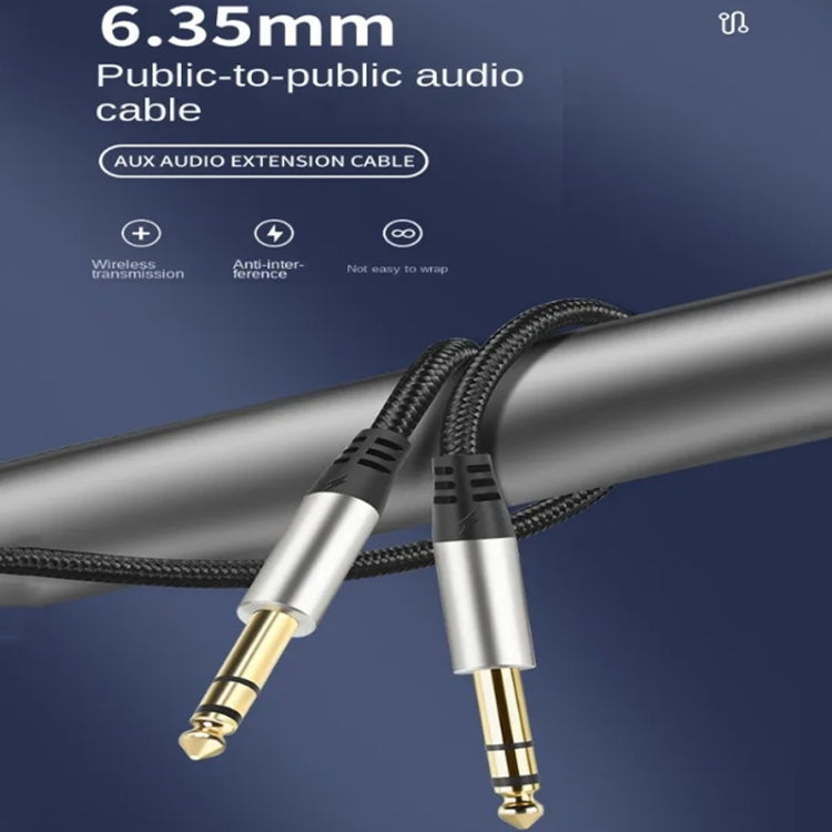 10m Audio Mixing Console Amplifier Drum Connection Cable 6.35MM Male To Male Audio Cable 28AWG OD4.0MM(Silver) - Microphone Audio Cable & Connector by buy2fix | Online Shopping UK | buy2fix