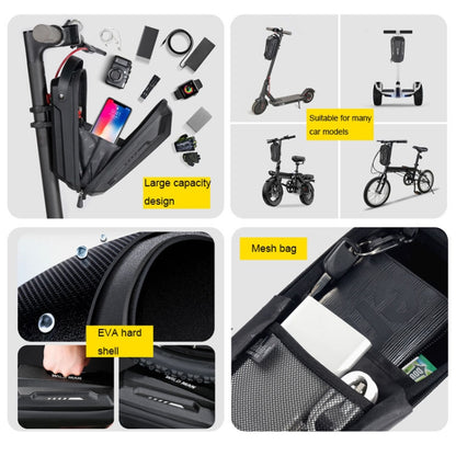 WILD MAN Scooter EVA Hard Shell Front Bag Folding Bicycle Quick Release Hanging Bag, Size: 2L(Black) - Accessories & Parts by WILD MAN | Online Shopping UK | buy2fix