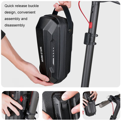 WILD MAN Scooter EVA Hard Shell Front Bag Folding Bicycle Quick Release Hanging Bag, Size: 2L(Black) - Accessories & Parts by WILD MAN | Online Shopping UK | buy2fix