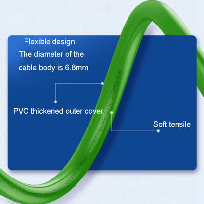 0.5m CAT6 Double Shielded Gigabit Industrial Cable Vibration-Resistant And Highly Flexible Drag Chain Cable - Lan Cable and Tools by buy2fix | Online Shopping UK | buy2fix