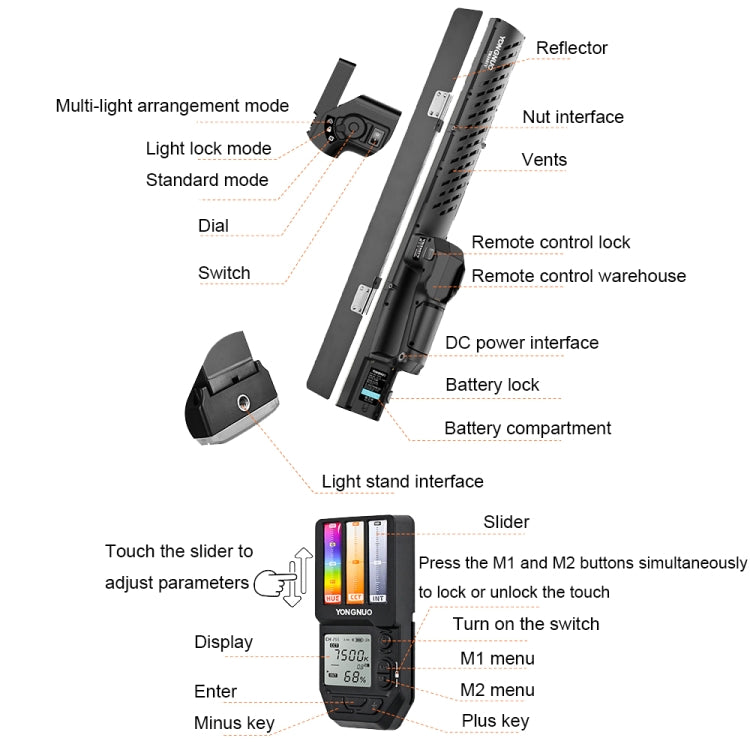 YONGNUO YN360IV 480 LEDs RGB APP Controlled Photography Fill Light, Spec: Standard+NP-F970 -  by YONGNUO | Online Shopping UK | buy2fix