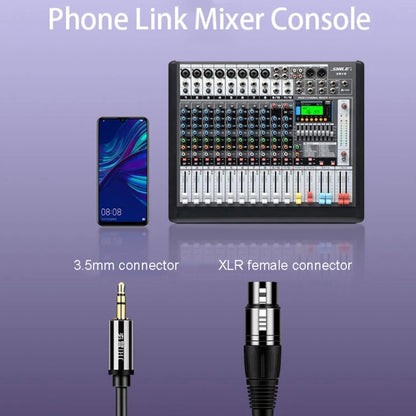 JINGHUA 3.5mm Male To XLR Female Microphone Cable Computer Mixer Audio Cable, Length: 5m - Microphone Audio Cable & Connector by JINGHUA | Online Shopping UK | buy2fix