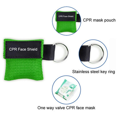 CPR Emergency Face Shield Mask Key Ring Breathing Mask(Red) - Security by buy2fix | Online Shopping UK | buy2fix