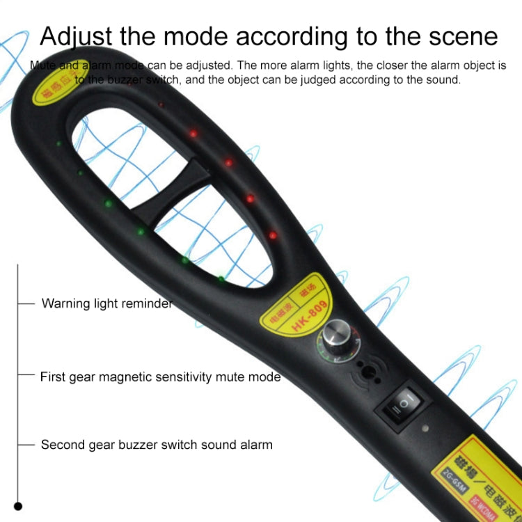 HK-809 High Sensitivity GPS Magnetic Field Electromagnetic Wave Wireless Signal Detector(Black) - RF Signal Detector by buy2fix | Online Shopping UK | buy2fix