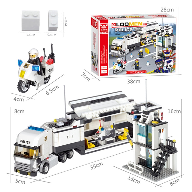 6727 511 PCS Brick Blocks City Police Station Command Vehicle Building Bricks Plastic Blocks Toys, Age Range: 6 Years Old Above - DIY Developmental Toys by buy2fix | Online Shopping UK | buy2fix